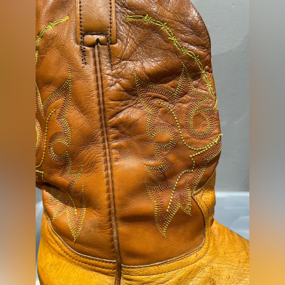 Vintage La Grange Ostrich Boots 10 1/2 - Picture 10 of 15